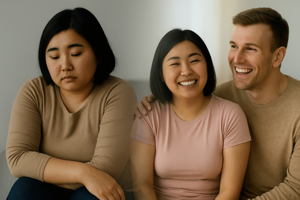 from sad to happy feeling